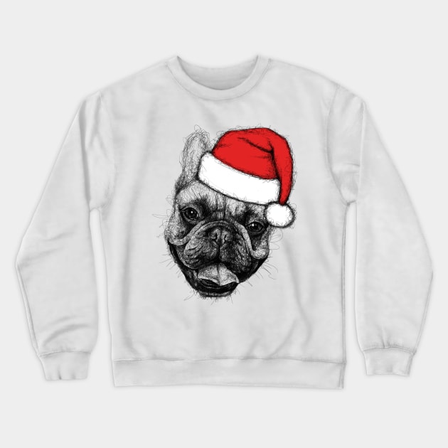 Christmas Dog. Scribble Art. Crewneck Sweatshirt by Gorskiy